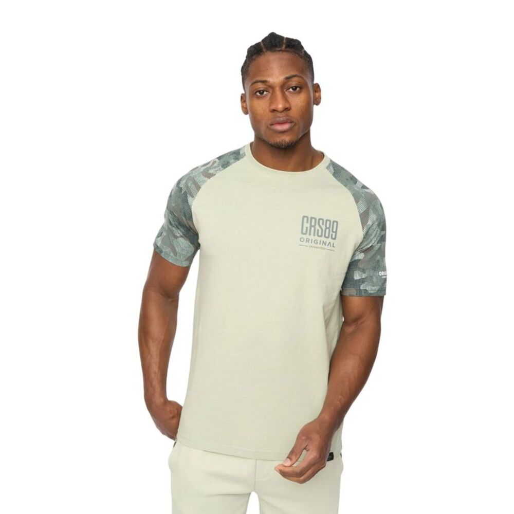 Crosshatch Mens Branton T-Shirt / Light Olive